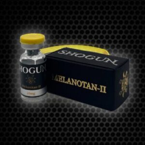 SHOGUN Melanotan-II (MT2) 10mg is a premium peptide that stimulates melanin production, promoting a natural, deeper tan while offering potential benefits for fat loss. Ideal for individuals looking to enhance their tan and support overall wellness.